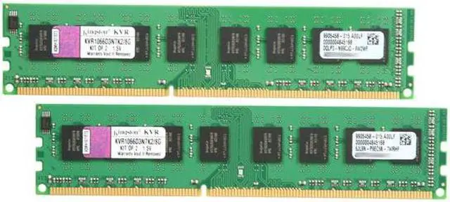 Main image of Kingston 8GB (2 x 4GB) DDR3 1066 (PC3 8500) Desktop Memory Model KVR1066D3N7K2/8G