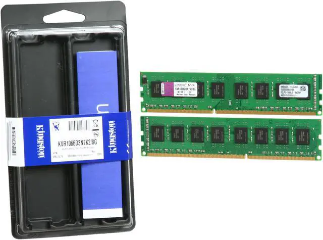 Alt view image 3 of 3 - Kingston 8GB (2 x 4GB) DDR3 1066 (PC3 8500) Desktop Memory Model KVR1066D3N7K2/8G