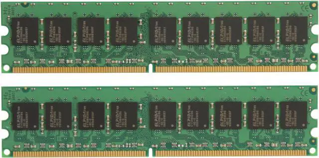 Alt view image 2 of 3 - Kingston 4GB (2 x 2GB) ECC Unbuffered DDR2 800 (PC2 6400) Desktop Memory Model KVR800D2E6K2/4G