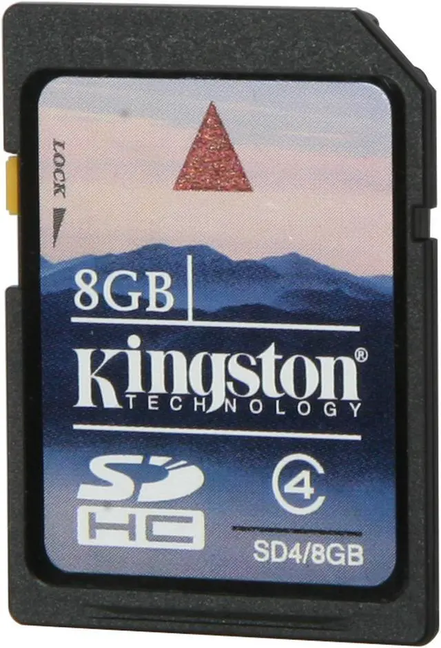 Main image of Kingston 8GB Secure Digital High-Capacity (SDHC) Flash Card Model SD4/8GBET
