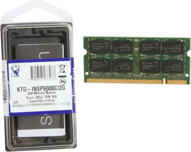 Alt view image 3 of 3 - Kingston 2GB Unbuffered DDR2 800 (PC2 6400) System Specific Memory Model KTD-INSP6000C/2G