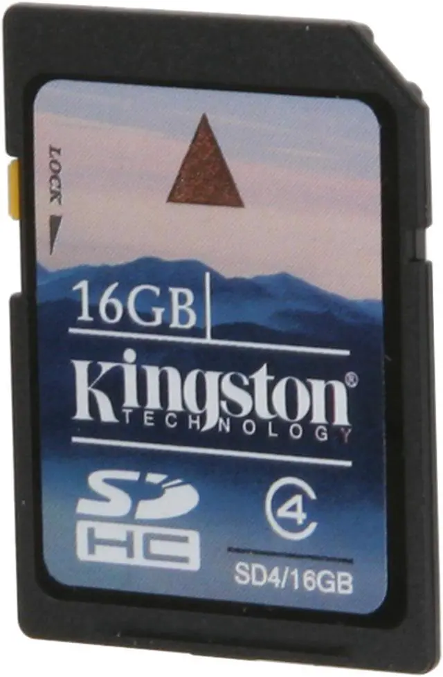 Main image of Kingston 16GB Secure Digital High-Capacity (SDHC) Flash Card Model SD4/16GBET