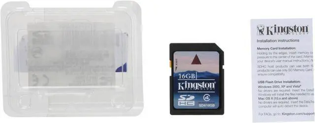 Alt view image 3 of 3 - Kingston 16GB Secure Digital High-Capacity (SDHC) Flash Card Model SD4/16GBET