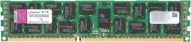 Main image of Kingston 4GB ECC Registered DDR3 1333 Server Memory Model KVR1333D3D4R9S/4G