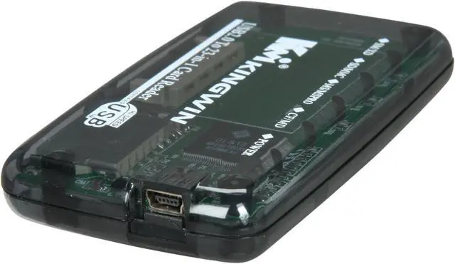 Alt view image 5 of 6 - KINGWIN KWCR-506 USB 2.0 Support CF, Micro Drive, SMC, XD, T-Flash, Mini SD, SD, SDC, SD Ultra,MMC, RS-MMC, MMC II, MS MG Pro Duo, MS MG Duo,MS Duo,MS Pro. 23-in-1 Card Reader