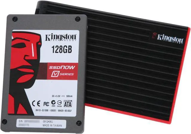 Main image of Kingston SSDNow V-Series SNV125-S2BN/128GB 2.5" 128GB SATA II MLC Internal Solid state disk (SSD) Notebook bundled accessory kit