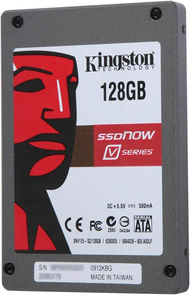 Alt view image 2 of 6 - Kingston SSDNow V-Series SNV125-S2BN/128GB 2.5" 128GB SATA II MLC Internal Solid state disk (SSD) Notebook bundled accessory kit