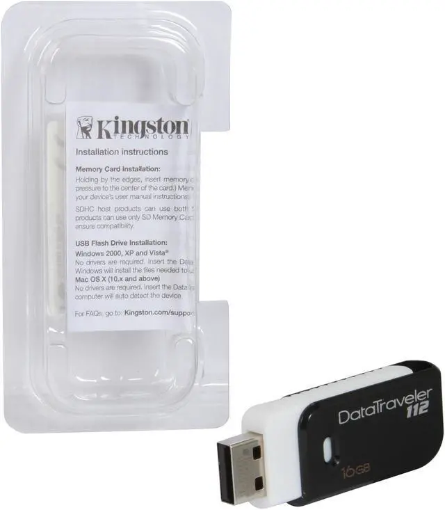 Alt view image 4 of 4 - Kingston DataTraveler 112 16GB USB2.0 Flash Drive W/ E-Tail clamshell DT112/16GBET - OEM