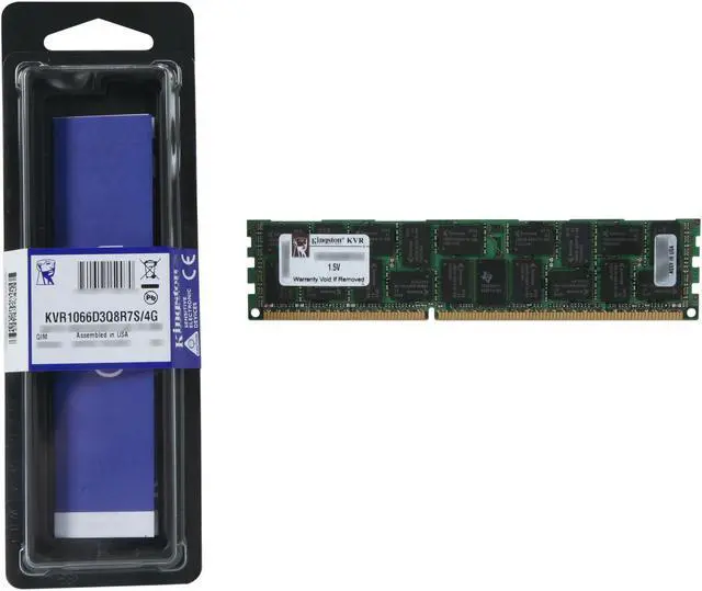 Alt view image 4 of 4 - Kingston 4GB ECC Registered DDR3 1066 (PC3 8500) Server Memory Model KVR1066D3Q8R7S/4G