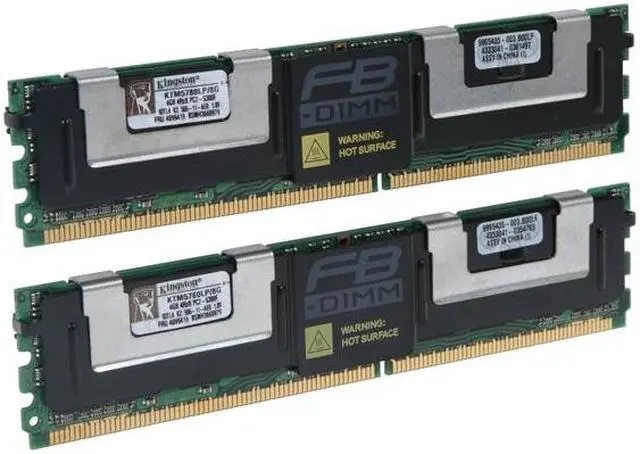 Main image of Kingston 8GB (2 x 4GB) ECC Fully Buffered DDR2 667 (PC2 5300) System Specific Memory for IBM Model KTM5780LP/8G