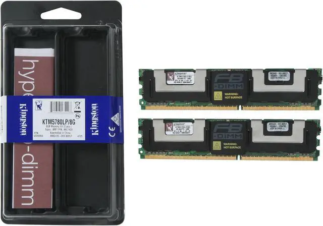 Alt view image 3 of 3 - Kingston 8GB (2 x 4GB) ECC Fully Buffered DDR2 667 (PC2 5300) System Specific Memory for IBM Model KTM5780LP/8G