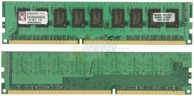 Alt view image 2 of 3 - Kingston ValueRAM 3GB (3 x 1GB) ECC Unbuffered DDR3 1333 Server Memory Model KVR1333D3E9SK3/3G