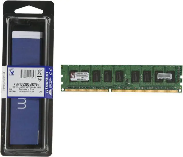 Alt view image 3 of 3 - Kingston 2GB ECC Unbuffered DDR3 1333 Server Memory Model KVR1333D3E9S/2G