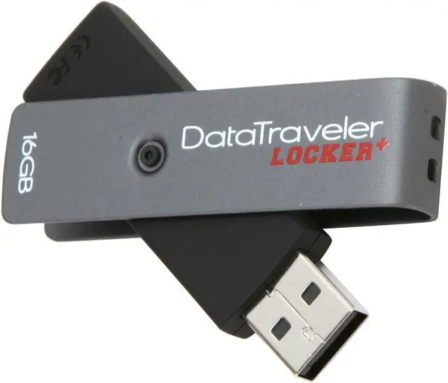 Main image of Kingston DataTraveler Locker+ 16GB USB 2.0 Flash Drive Hardware-based encryption DTL+/16GB