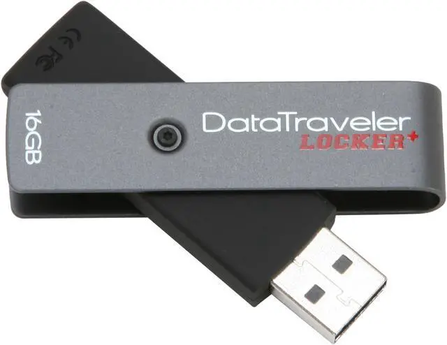 Alt view image 2 of 6 - Kingston DataTraveler Locker+ 16GB USB 2.0 Flash Drive Hardware-based encryption DTL+/16GB
