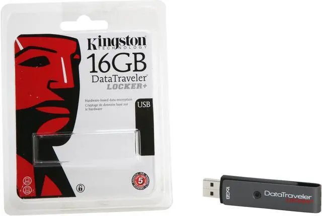 Alt view image 6 of 6 - Kingston DataTraveler Locker+ 16GB USB 2.0 Flash Drive Hardware-based encryption DTL+/16GB