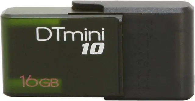 Alt view image 2 of 6 - Kingston DataTraveler Mini 10 16GB USB 2.0 Flash Drive (Green) DTM10/16GB