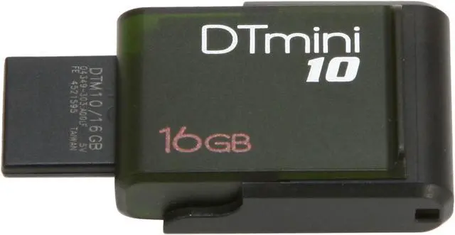 Alt view image 5 of 6 - Kingston DataTraveler Mini 10 16GB USB 2.0 Flash Drive (Green) DTM10/16GB