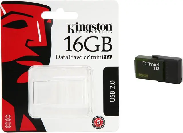 Alt view image 6 of 6 - Kingston DataTraveler Mini 10 16GB USB 2.0 Flash Drive (Green) DTM10/16GB