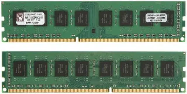 Alt view image 2 of 3 - Kingston 8GB (2 x 4GB) DDR3 1333 (PC3 10600) Desktop Memory Model KVR1333D3N9K2/8G