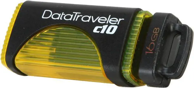 Main image of Kingston DataTraveler c10 16GB USB 2.0 Flash Drive (Yellow) DTC10/16GB
