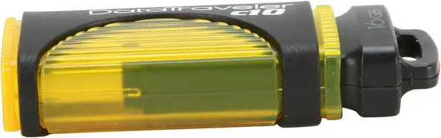 Alt view image 3 of 6 - Kingston DataTraveler c10 16GB USB 2.0 Flash Drive (Yellow) DTC10/16GB