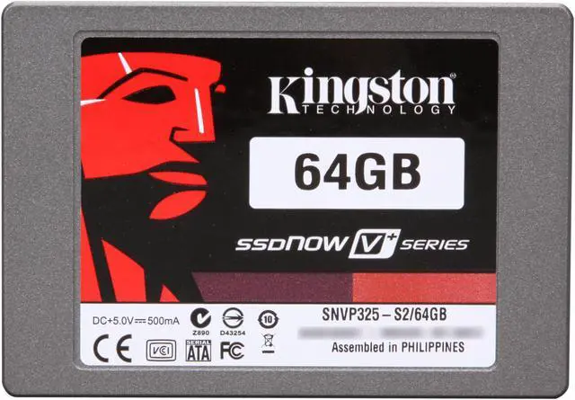 Alt view image 3 of 5 - Kingston SSDNow V+ Series 2.5" 64GB SATA II MLC Internal Solid State Drive (SSD) SNVP325-S2/64GB