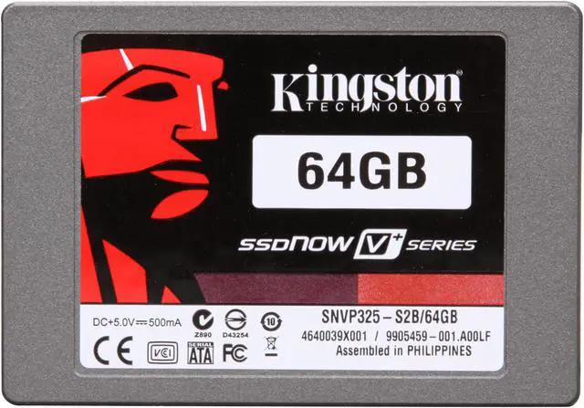 Alt view image 3 of 6 - Kingston SSDNow V+ Series 2.5" 64GB SATA II MLC Internal Solid State Drive (SSD) SNVP325-S2B/64GB