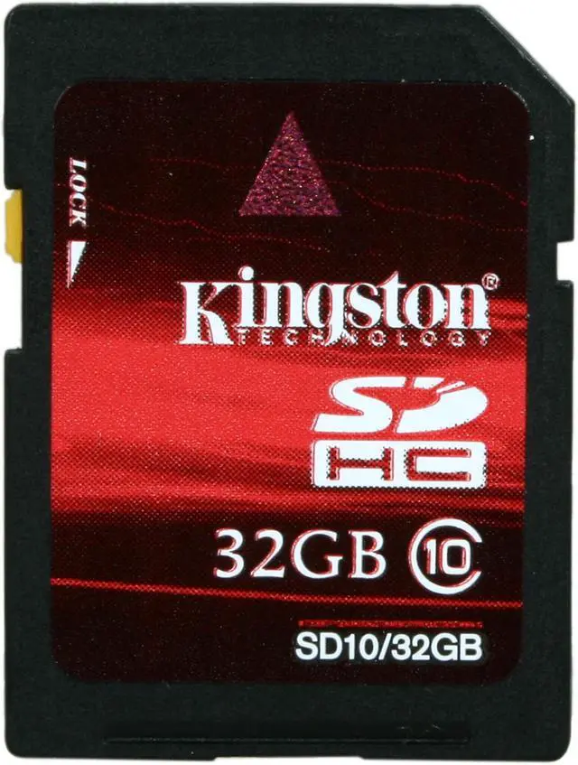 Main image of Kingston 32GB Secure Digital High-Capacity (SDHC) Class 10 Flash Card Model SD10/32GB
