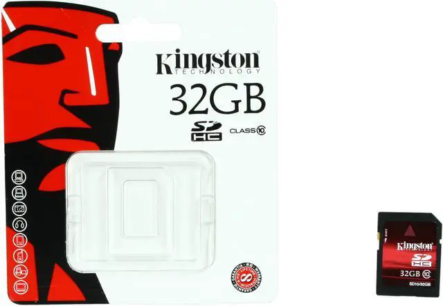 Alt view image 4 of 4 - Kingston 32GB Secure Digital High-Capacity (SDHC) Class 10 Flash Card Model SD10/32GB
