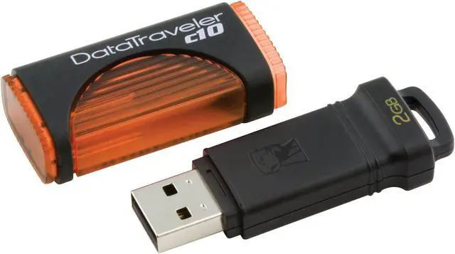 Main image of Kingston DataTraveler c10 2GB USB 2.0 Flash Drive (Orange) DTC10/2GB