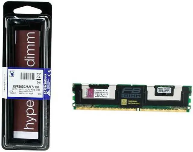 Alt view image 3 of 3 - Kingston 1GB ECC Fully Buffered DDR2 667 Server Memory Model KVR667D2S8F5/1GI