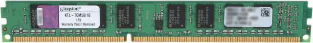 Main image of Kingston 1GB 240-Pin DDR3 SDRAM Unbuffered DDR3 1066 (PC3 8500) System Specific Memory Model KTL-TCM58/1G