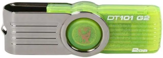 Alt view image 2 of 4 - Kingston DataTraveler 101 Gen 2 2GB USB 2.0 Flash Drive (Lime Green) DT101G2/2GBZ