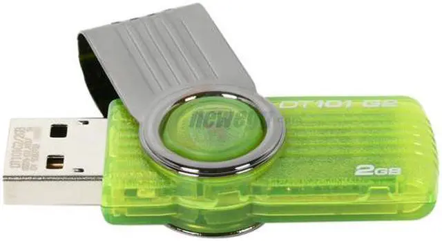 Alt view image 3 of 4 - Kingston DataTraveler 101 Gen 2 2GB USB 2.0 Flash Drive (Lime Green) DT101G2/2GBZ
