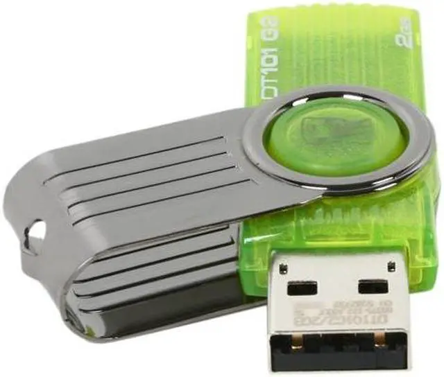 Alt view image 4 of 4 - Kingston DataTraveler 101 Gen 2 2GB USB 2.0 Flash Drive (Lime Green) DT101G2/2GBZ