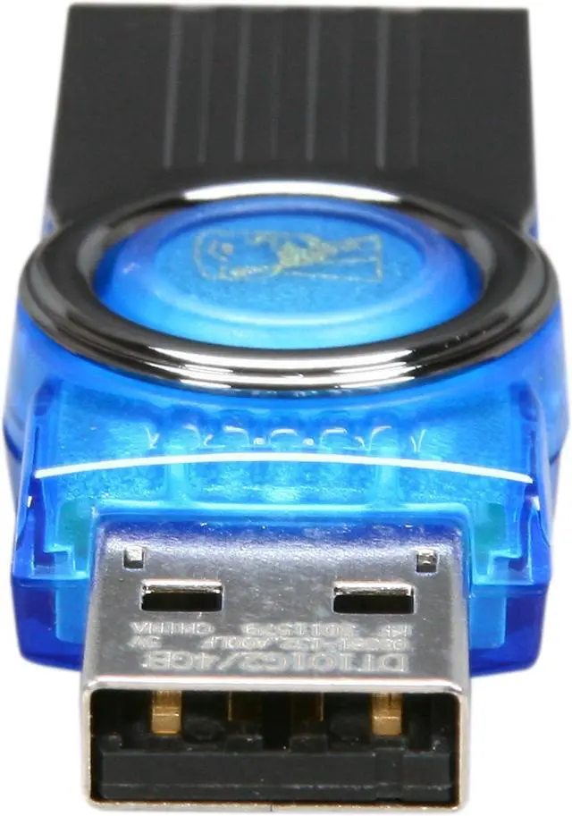 Alt view image 3 of 5 - Kingston DataTraveler 101 Gen 2 4GB USB 2.0 Flash Drive (Cyan) DT101G2/4GBZ