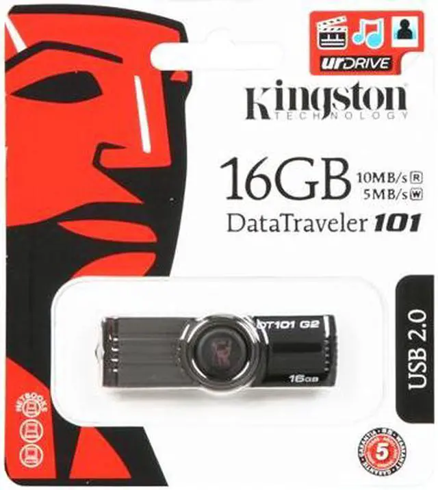 Alt view image 5 of 5 - Kingston DataTraveler 101 Gen 2 16GB USB 2.0 Flash Drive (Black) DT101G2/16GBZ