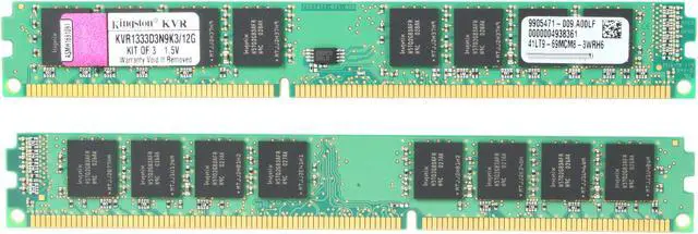 Alt view image 2 of 3 - Kingston 12GB (3 x 4GB) DDR3 1333 (PC3 10600) Desktop Memory Model KVR1333D3N9K3/12G