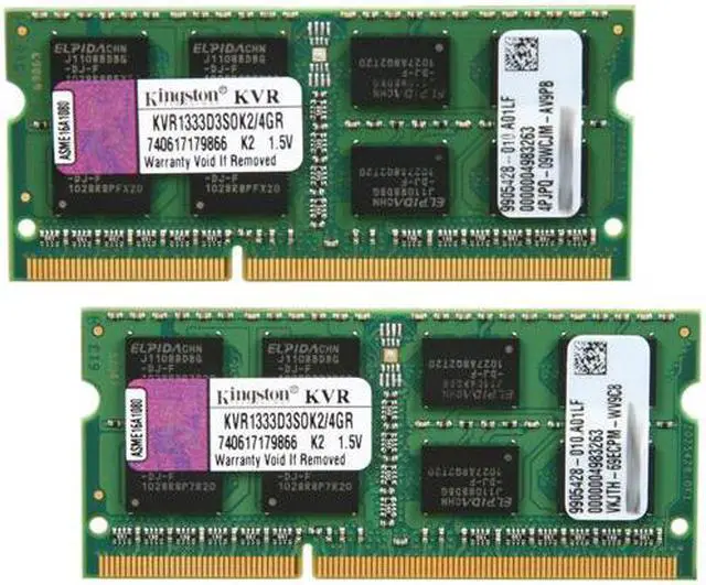 Main image of Kingston 4GB (2 x 2GB) 204-Pin DDR3 SO-DIMM DDR3 1333 Notebook Memory Model KVR1333D3SOK2/4GR