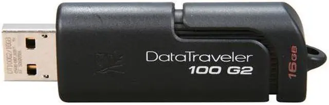 Alt view image 2 of 5 - Kingston DataTraveler 100 Generation 2 16GB USB 2.0 Flash Drive DT100G2/16GBZ
