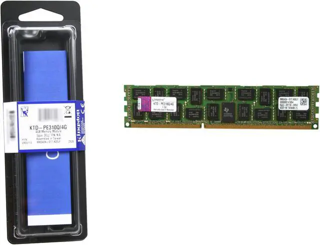 Alt view image 3 of 3 - Kingston 4GB 240-Pin DDR3 SDRAM ECC Registered DDR3 1066 (PC3 8500) System Specific Memory Model KTD-PE310Q/4G