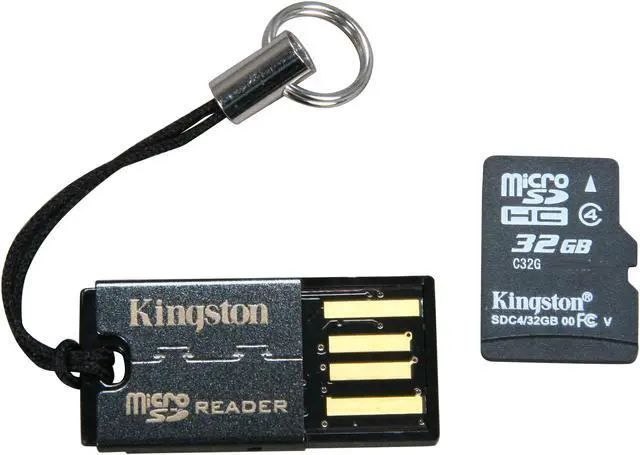 Alt view image 4 of 5 - Kingston 32GB microSDHC Flash Card with MicroSD Reader Gen 2 Model MRG2+SDC4/32GB