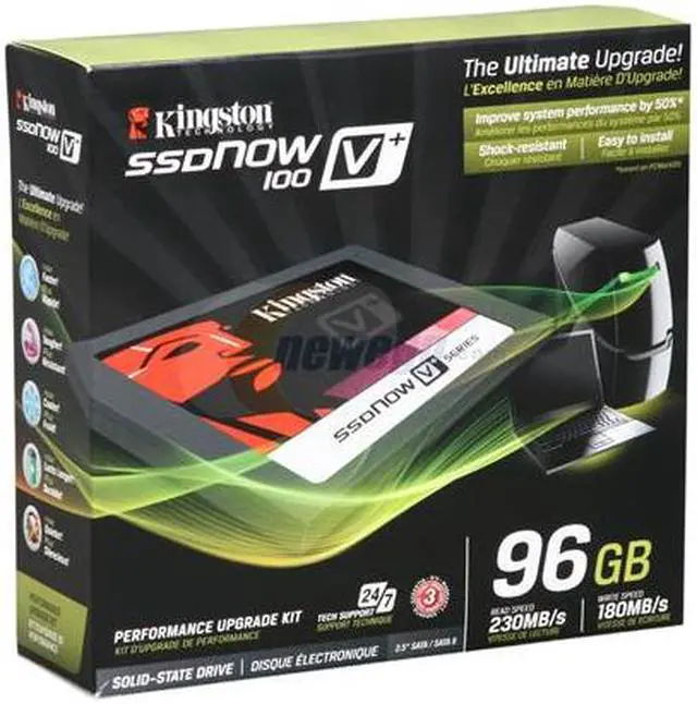 Main image of Kingston SSDNow V+100 2.5" 96GB SATA II MLC Internal Solid State Drive (SSD) SVP100S2B/96GR