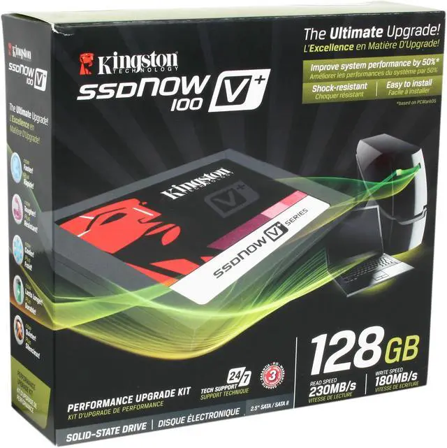 Main image of Kingston SSDNow V+100 2.5" 128GB SATA II MLC Internal Solid State Drive (SSD) SVP100S2B/128GR