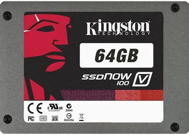 Alt view image 2 of 2 - Kingston SSDNow V100 Series 2.5" 64GB SATA II Internal Solid State Drive (SSD) SV100S2/64GZ