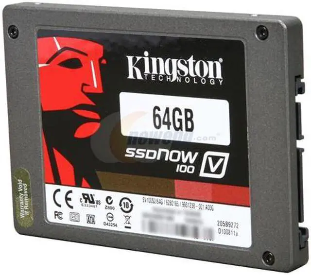 Alt view image 2 of 4 - Kingston SSDNow V100 Series 2.5" 64GB SATA II Internal / External Solid State Drive (SSD) SV100S2D/64GZ
