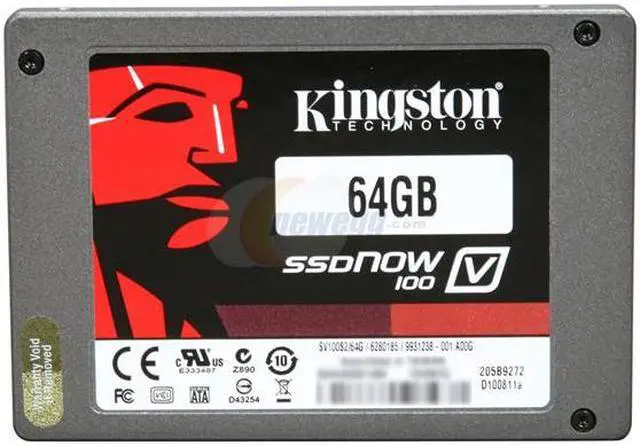 Alt view image 3 of 4 - Kingston SSDNow V100 Series 2.5" 64GB SATA II Internal / External Solid State Drive (SSD) SV100S2D/64GZ