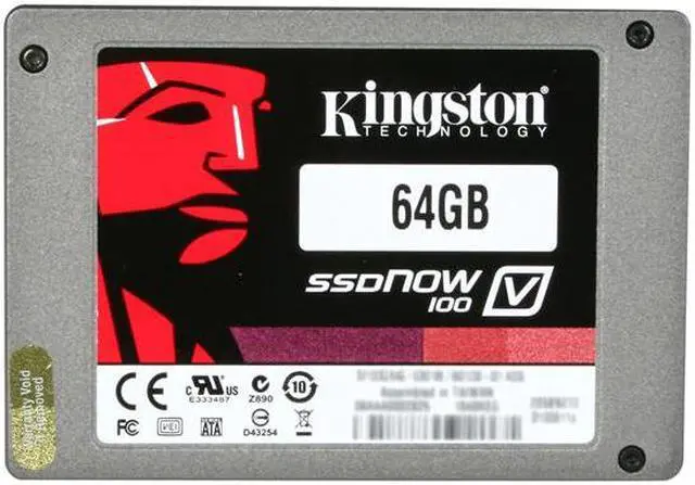 Alt view image 2 of 5 - Kingston SSDNow V100 Series 2.5" 64GB SATA II Internal / External Solid State Drive (SSD) SV100S2N/64GZ