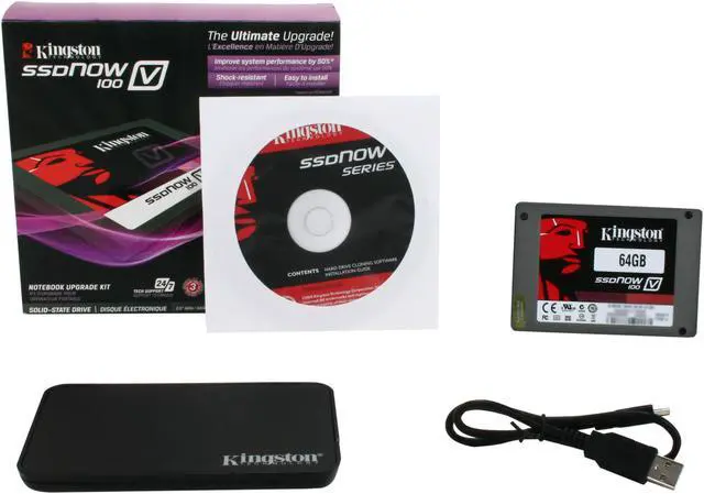 Alt view image 5 of 5 - Kingston SSDNow V100 Series 2.5" 64GB SATA II Internal / External Solid State Drive (SSD) SV100S2N/64GZ